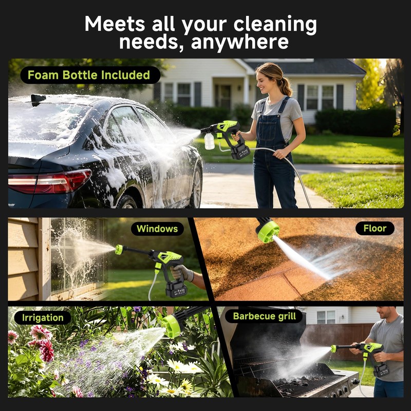 Bestregerd Cordless Portable Washer Battery Operated, 800 PSI Portable Handheld