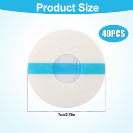 40pcs Universal Adhesive Patches for CGM, Waterproof Sensor Covers Protection Breathable Clear Glucose Monitor Overpatch Long-Lasting Adhesive Stickers Pre Cut CGM Tape