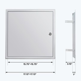 Donext Access Panel for Drywall/Ceiling, Wall Hole Cover with Lock and Keys, 16"x16" Metal Access Door, Concealed Service Door for Electrical and Plumbing