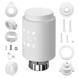 ANCLLO Smart Radiator Valve Zigbee Wireless Thermostats with RA/RAVL/RAV Adapter for Central Heating Radiators TRV Kit