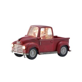 Regency International 11" LED Battery Operated Santa in Truck Water Globe - Santa in Truck Snow Globe Holiday Decor