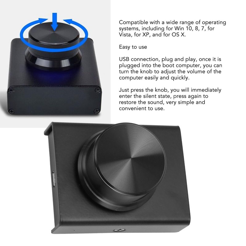 USB Volume Control, Stable Computer Volume Control Knob with One
