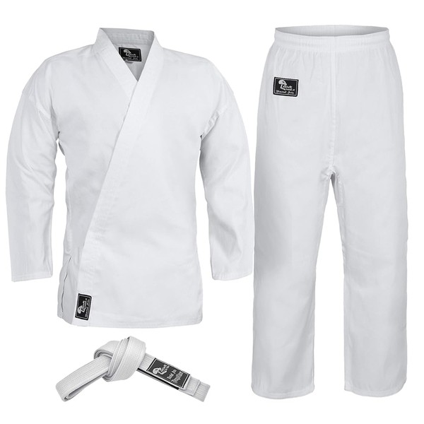 Hawk Sports Karate Uniform for Kids & Adults Lightweight Student Karate Gi Martial Arts Uniform with Belt (00 (3'9'' / 50lbs)