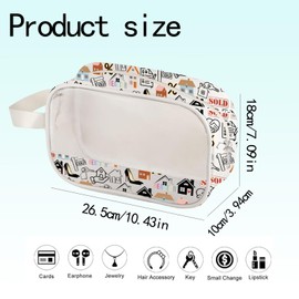 UJIMS Real Estate Agent Gifts Realtor Toiletry Cosmetic Bag Broker Salesman Agent Appreciation Gifts Realtor Closing Gifts (RealtorMbag)