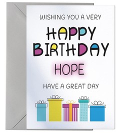 Happy Birthday Hope - Birthday Card For Hope
