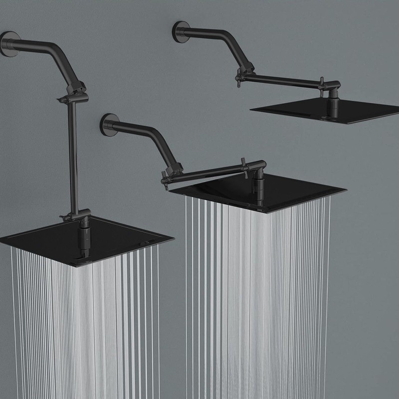 Voolan 11 Inch Shower Extension Arm with Lock Joints, Adjustable