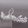 Swan Crown Headpiece Wedding Bridal Crystal Tiara Alloy Diamond Pearl