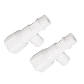 2 Pieces Plastic 3 Way Diverter Valve, G1/2 Male Thread Diverter Valve, Sink Faucet Splitter for Bathrooms, Bathtubs, Kitchens