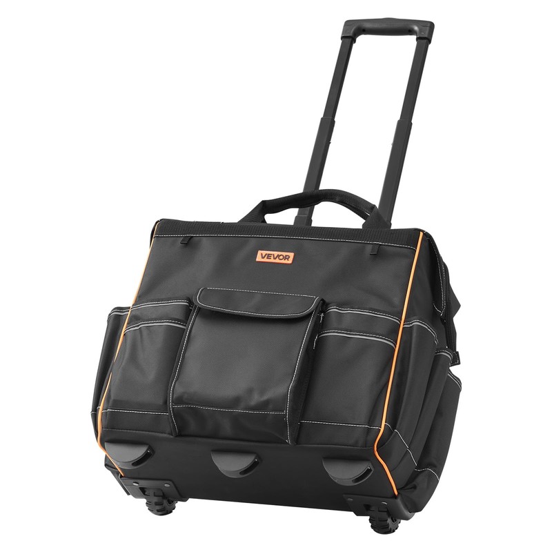 VEVOR 18" Rolling Tool Bag, 110lbs Load Capacity, 25Pockets Heavy