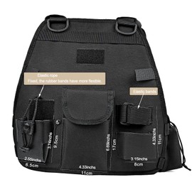 HYS Universal Handheld CB Radio Chest Harness Bag Tactical Chest Front Pack Pouch Holster Vest Compatible with Cobra Midland Uniden Anytone CB Radio Motorola Handheld 2-Way Radios/Walkie Talkies