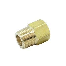 HongBoW Hardware 1 Piece Brass Pipe Fitting 3/8 NPT Male to M14 x 1.5 Female Metric Adapter