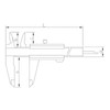 ASIMETO Messschieber mit Feststellschraube 0,05 mm Größe 150 mm