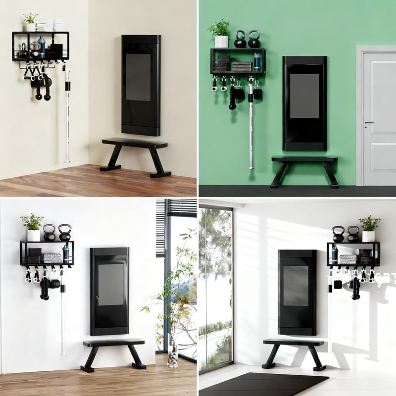 TJ.MOREE Floating Shelf Compatible 2 Tier with Tonal Accessories Wall