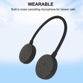 Neckband Bluetooth Speaker, Lightweight Wireless Portable Speaker, Portable Wireless Portable Stereo Handsfree Kit with Microphone, Neckband Bluetooth Speaker (Black)