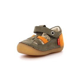 Kickers Unisex Children's Sushy Mary Jane Shoe, Khaki Orange