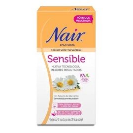Caja De Tiras Epilatorias Nair Sensible X40 Unidades