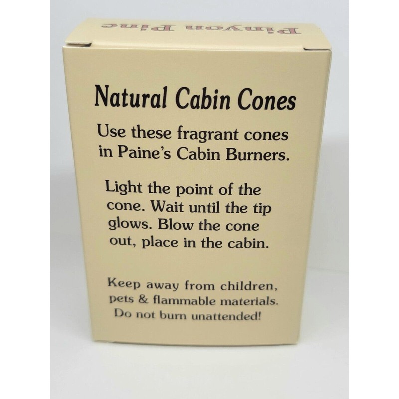 Pinyon Pine #25 Incense Log Cabin Cones Paine's Maine USA