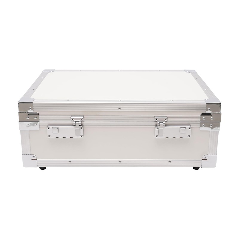 DYNAMI Aluminum Alloy Locking Storage Box, Silver Storage Lock Box