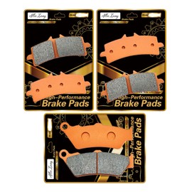 ALLIE ZENG High-Performance Motorcycle Brake Pads - Carbon Fiber, Low Noise, Compatible with Fit for Ducati Diavel Carbon Dark XDiavel S, Low Fade, Easy Install, Heat Resistant, FA447FF FA209R