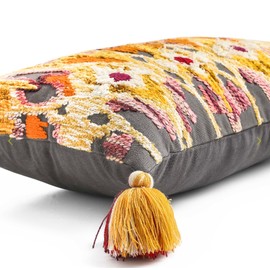 MACKENZIE-CHILDS Cobblestone Peacock Eye Lumbar Pillow