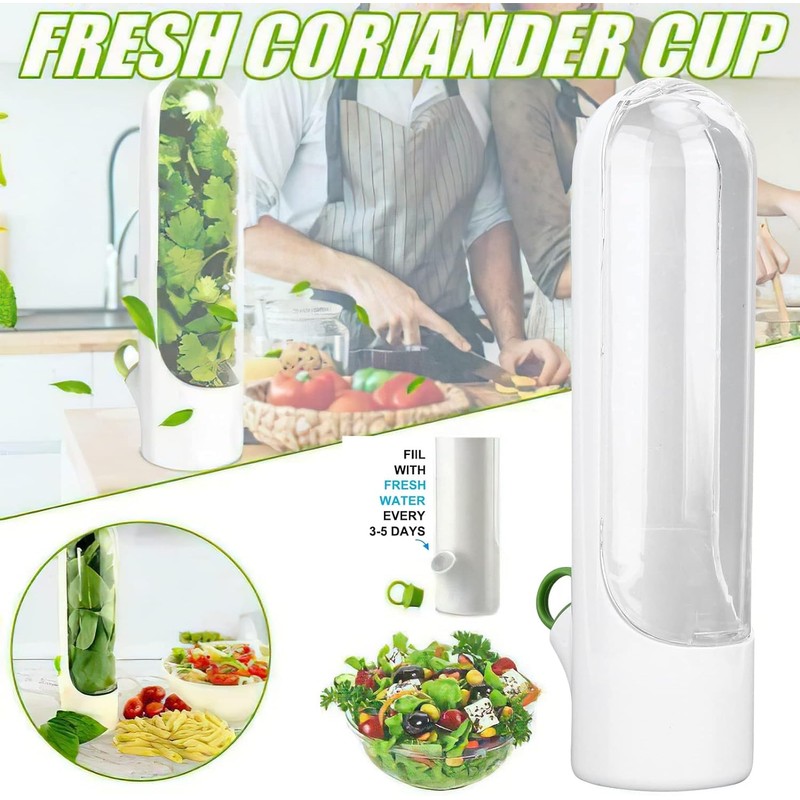 Herb Keeper Preserver,Refrigerator Herb Storage Container Herb Savor Preserver Cilantro