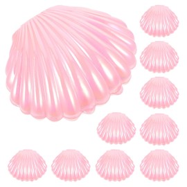 Gadpiparty Caja De Dulces De Concha De Mar 10 Piezas Contenedor De Pequeño Para Fiesta Boda Y Decoración De Mesa 3.58X3.03X1.77 Pulgadas