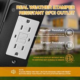 Ehaho Porch Lights with Outlet, Dusk to Dawn Outdoor Light with Built-in GFCI Outlet, Waterproof Anti-Rust Lantern for Front Door, Garage