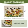 Livcoz Spring Summer Butterfly Floral Welcome Front Door Mat, Yellow