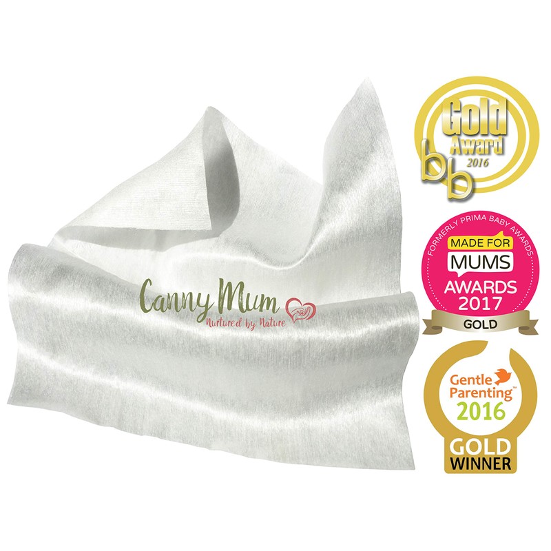 CannyMum Bamboo Nappy Liners & Dry Wipes, 200 Large Sheets,