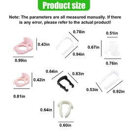 GAOLAOSY Car Fuel Line Clips, 7 Size Nylon Fuel Line Retaining Clip Assortment Kit, 3/8" & 5/16" Auto Hose Clamp Replacement, Universal Fuel Line Repair Set, Compatible with Most Vehicles (70PCS)