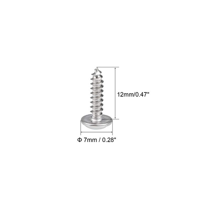 sourcing map Self-Tapping Screws Phillips Head 304 Stainless Steel Connection
