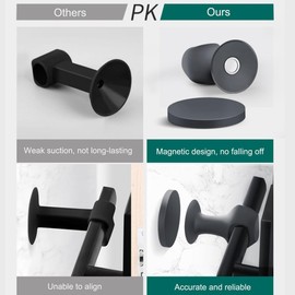 Magnetic Door Stoppers 2 Pack Rubber Door Suction Punch-Free New Silicone Strong Magnetic Door Handle Anti-Collision Pad Home Bathroom Bedroom Door Resistance Silent