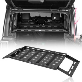 u-Box Wrangler JL Interior Storage Trunk Cargo Rack for 2018-2025 Jeep Wrangler JL 2 Doors Hard Top - Rear Cargo Carrier Luggage Management Storage w/Elastic Rope Net
