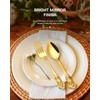 Stapava 60 Pcs Retro Royal Gold Silverware Set, Stainless Steel