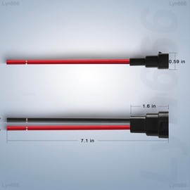 9005 9006 Male Adapter Wiring Harness Pigtail Sockets Male Connector for Headlights/Fog Lights (Pack of 2)