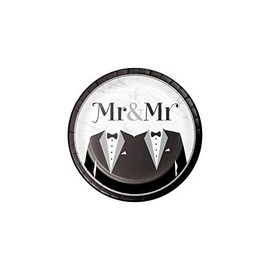 Creative Converting Mr. Wedding Paper Plates, 9", Multi-color