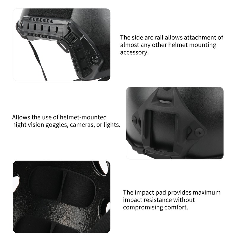 Lightweight Military Helmet Breathable Comfortable Head Protect Equipment for Outdoor