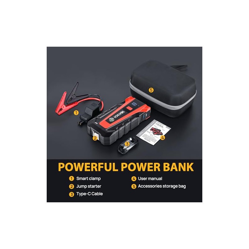 Scatach 3000A Car Battery Jump Starter,12V Jump Starter Battery Pack