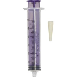 Enfit Flattop Irrigation Syringe with Transparent Connection, 60mL (Pack of 10)
