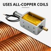 TOMSHIELE DC24V Linear Solenoid，35mm Stroke Push-Pull Solenoid Electromagnet，24V Electric Magnet，Long