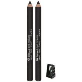 CoverGirl Professional Brow & Eye Makers Brow Shaper & Eyeliner, Midnight Black 500, .06 oz (Pack of 10)