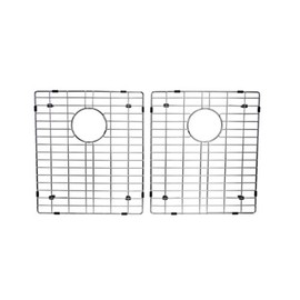 Starstar 50/50 Double Bowl Kitchen Sink Bottom Two Grids, Stainless Steel, 16" x 15.5"