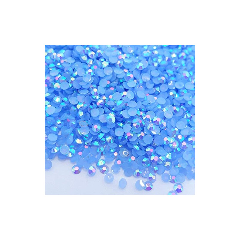 MajorCrafts 500pcs 6.5mm ss30 Jelly AB Flat Back Round 14
