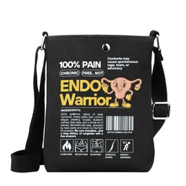 WSNANG Endometriosis Gift Endo Yellow Ribbon Inspired Messenger Bag Endo Warrior Crossbody Bag Chronic Illness Gift (Endo Warrior CA)