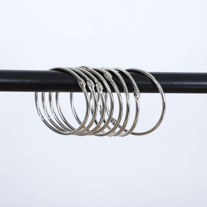 uxcell 10 Pack Metal Curtain 3 Inch Rings Snap Joint
