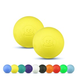 Captain LAX Massage Ball Original Lacrosse Ball Set of 2 Made of Hard Rubber with Dimensions 6 x 6 cm Suitable for Trigger Point and Fascia Massage / Crossfit