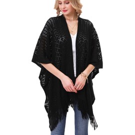 Women's Knitted Stole for Autumn – Winter Warm Soft Stole for Women and Girls - Kimono