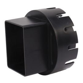Downspout Adapter Drain Rain Gutter Converter Connector Connector Adaptor Connector Adapter with Sewer Drain Transformer Convertor for Drain Openers (Black L 3x4in)