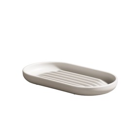 ReBorn Recycled Soap Dish - Bathroom Tidy Soap Tray - With Deep Air-flow Ridges to Help Dry Soap Quickly - Easy to Clean - Made in Britain from Recycled Materials (Stone, Soap Dish)