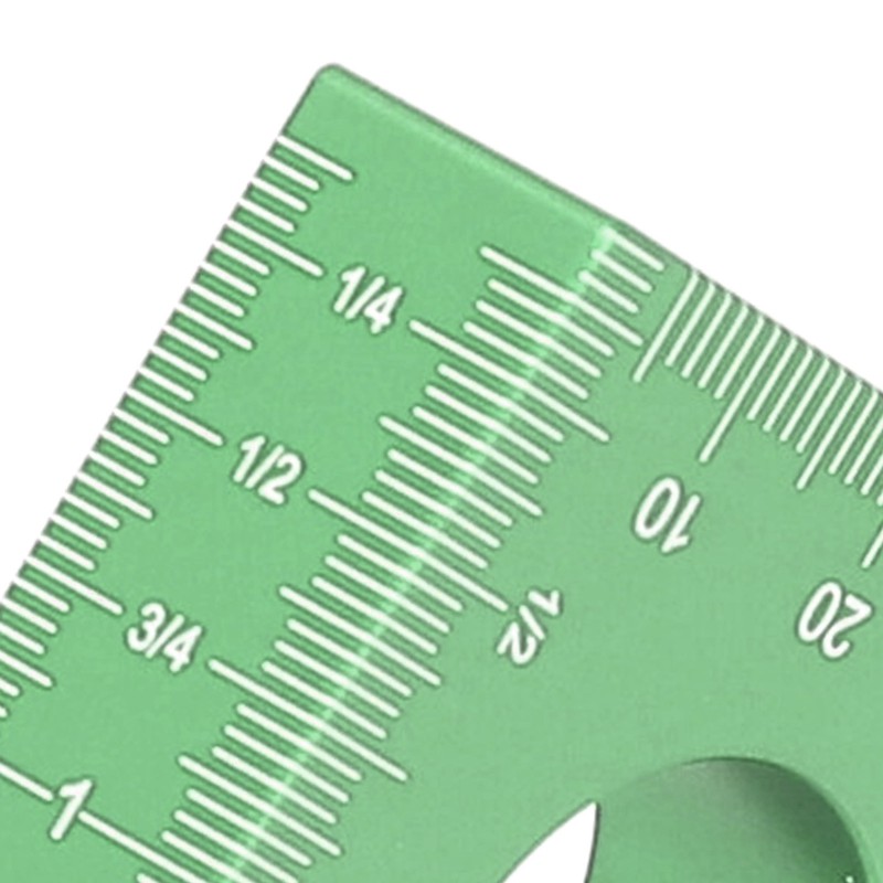 3in Right Angle Measure Ruler Thick Aluminum Alloy 45 Degree